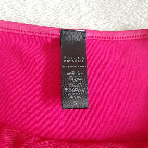 Banana Republic Hot Pink Y2K Lace Camisole Tank Top Small - Picture 4 of 10
